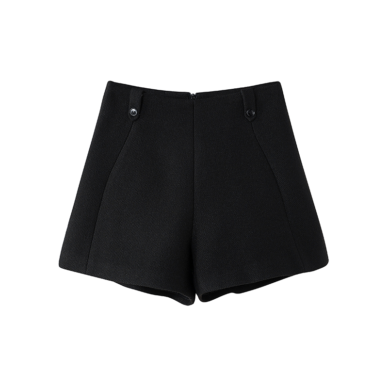 2号【高腰显瘦】秋冬新款设计感百搭厚料显瘦高腰呢子短裤女C806