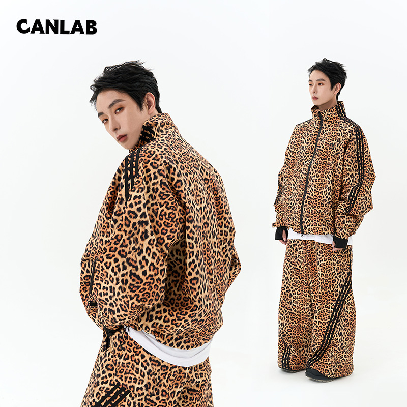 CAN HOP罐头滑雪服套装豹纹条纹男女款专业防水压胶裤外套25新款