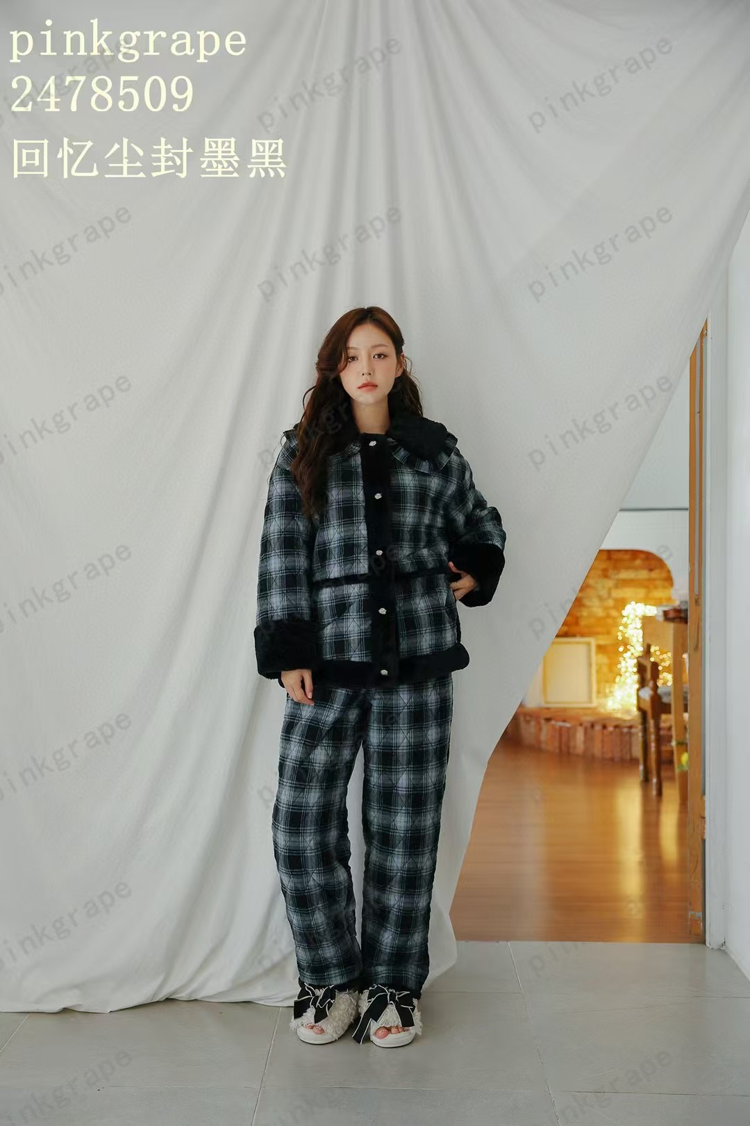 Pink睡衣家居服家居服