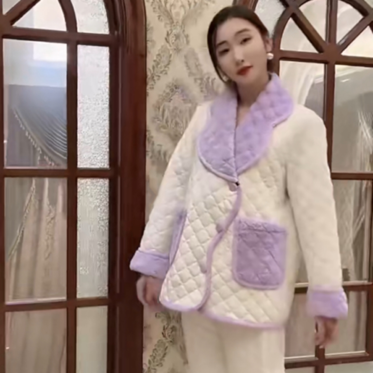 Mu原创轻奢冬款家居服白月光