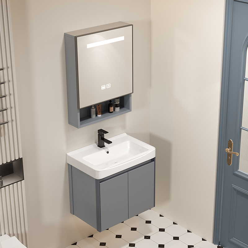 小户浴室柜蜂窝铝卫生间高温陶瓷一体盆台面卫浴柜洗手盆洗手台