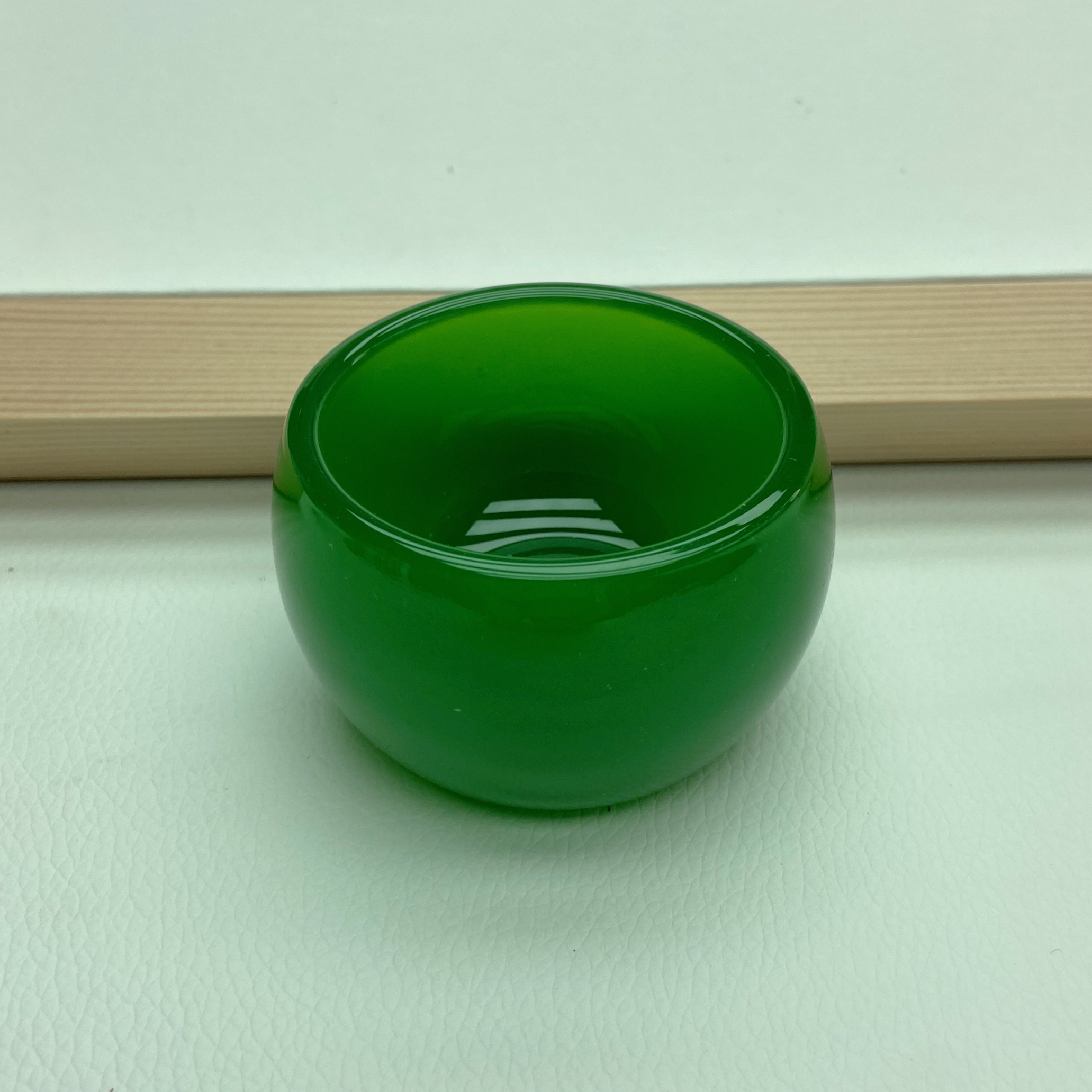 非金属婚庆饰品 【喵淼】国风绿色主人杯一只