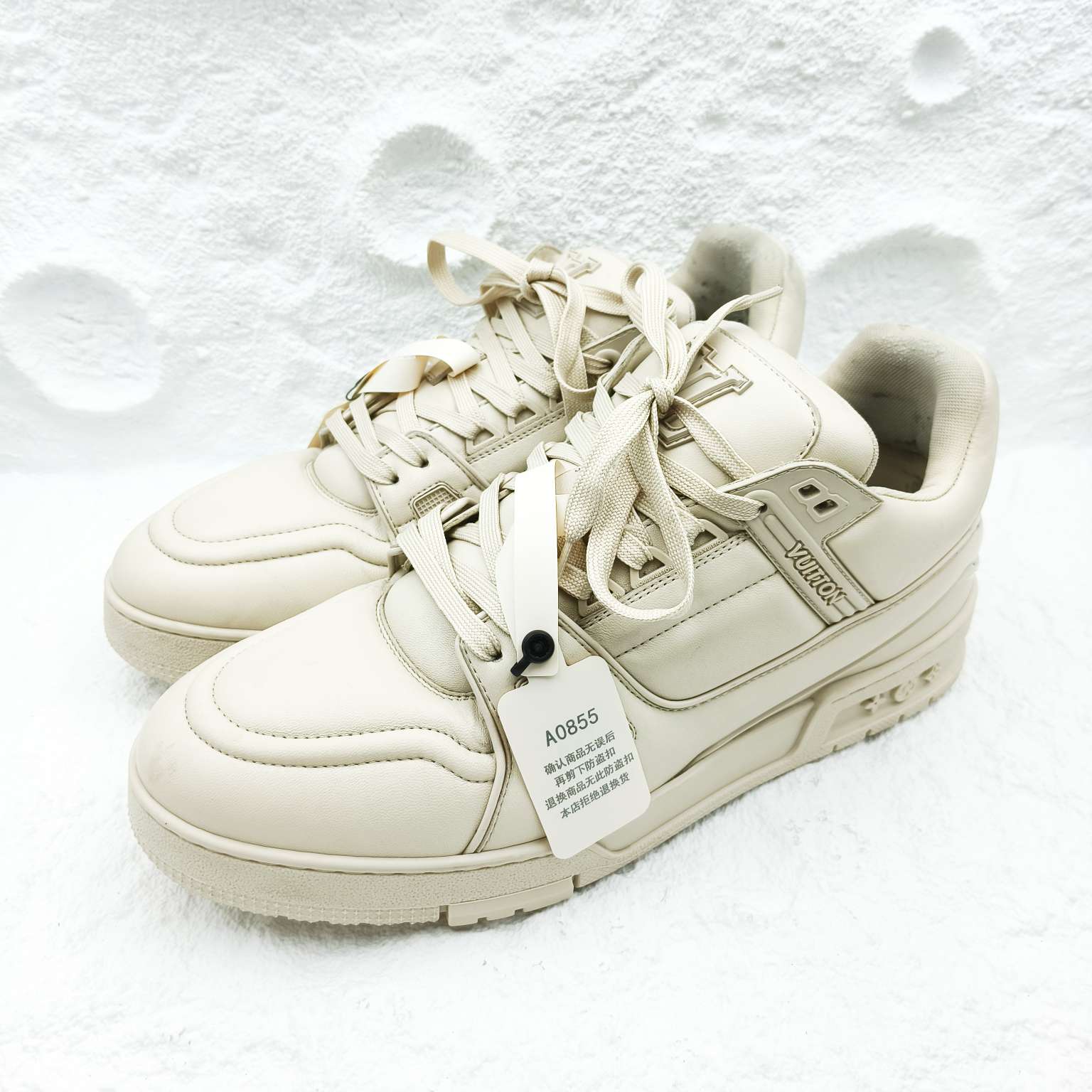 95新 LouisVuitton/路易威登 43.5码/9.5码/米色trainer面包鞋
