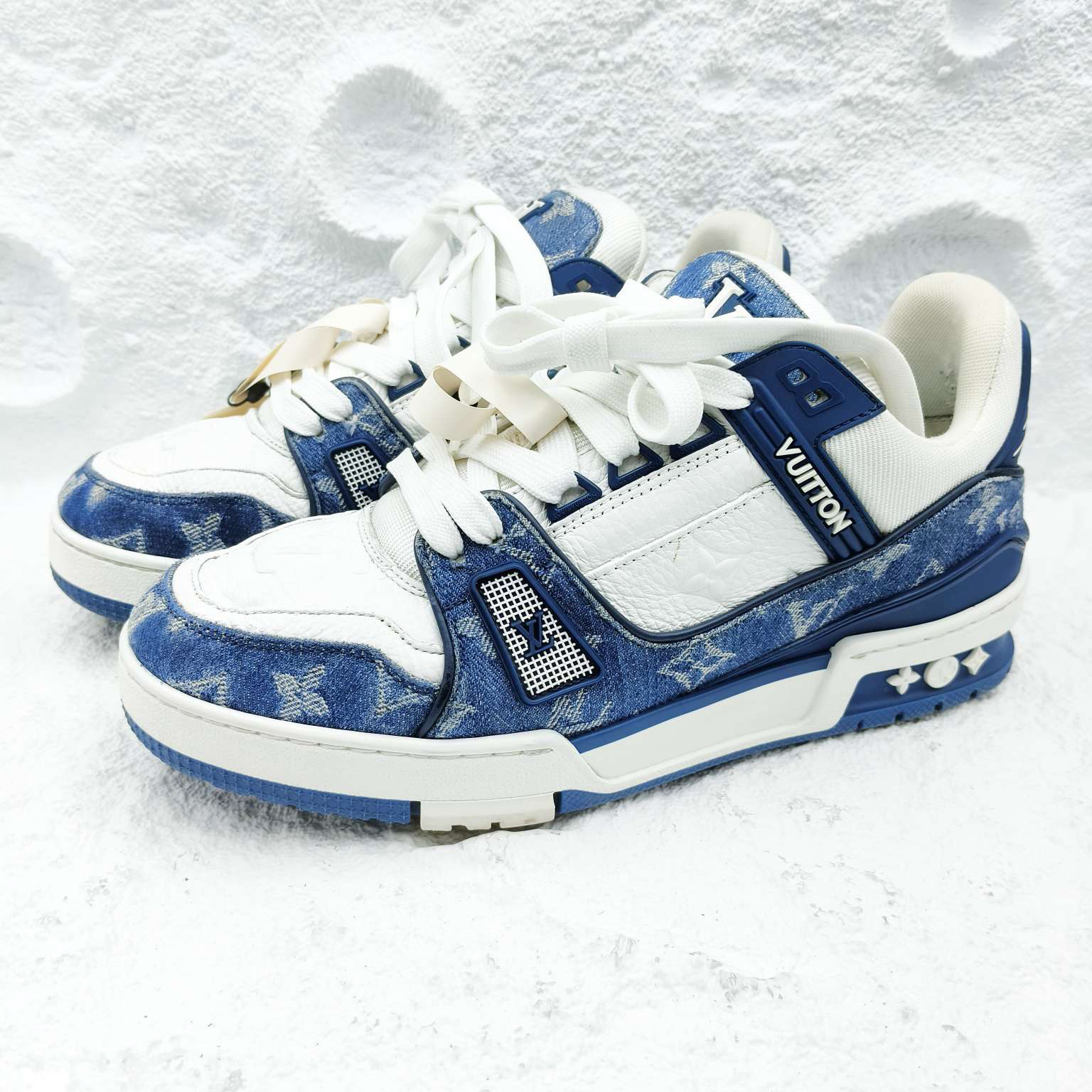 路易威登/Louis Vuitton/5.5码/39.5码/蓝白牛仔压纹/非全新潮鞋