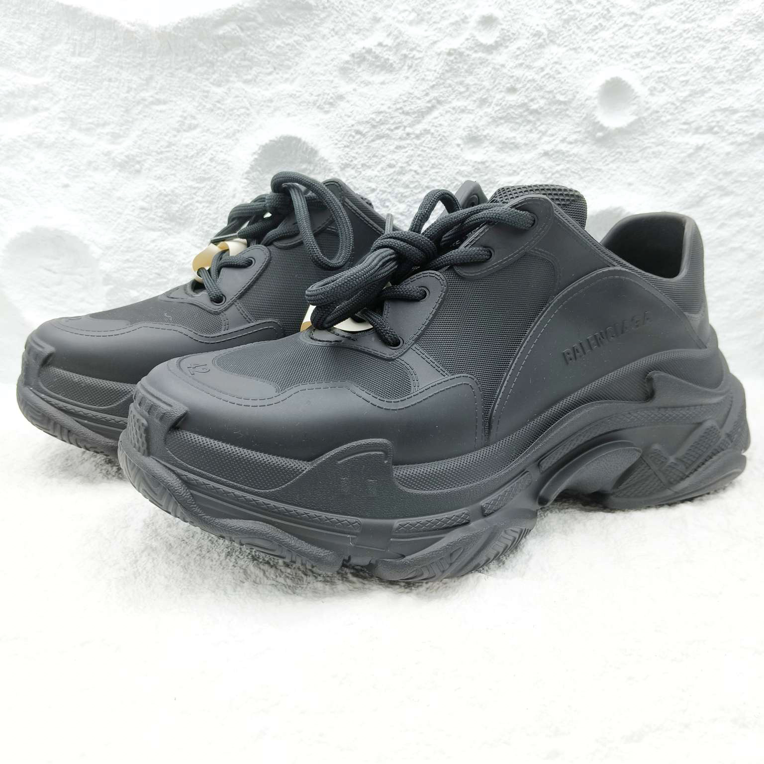 巴黎世家/Balenciaga/8码/42码/黑色磨砂休闲老爹鞋/非全新
