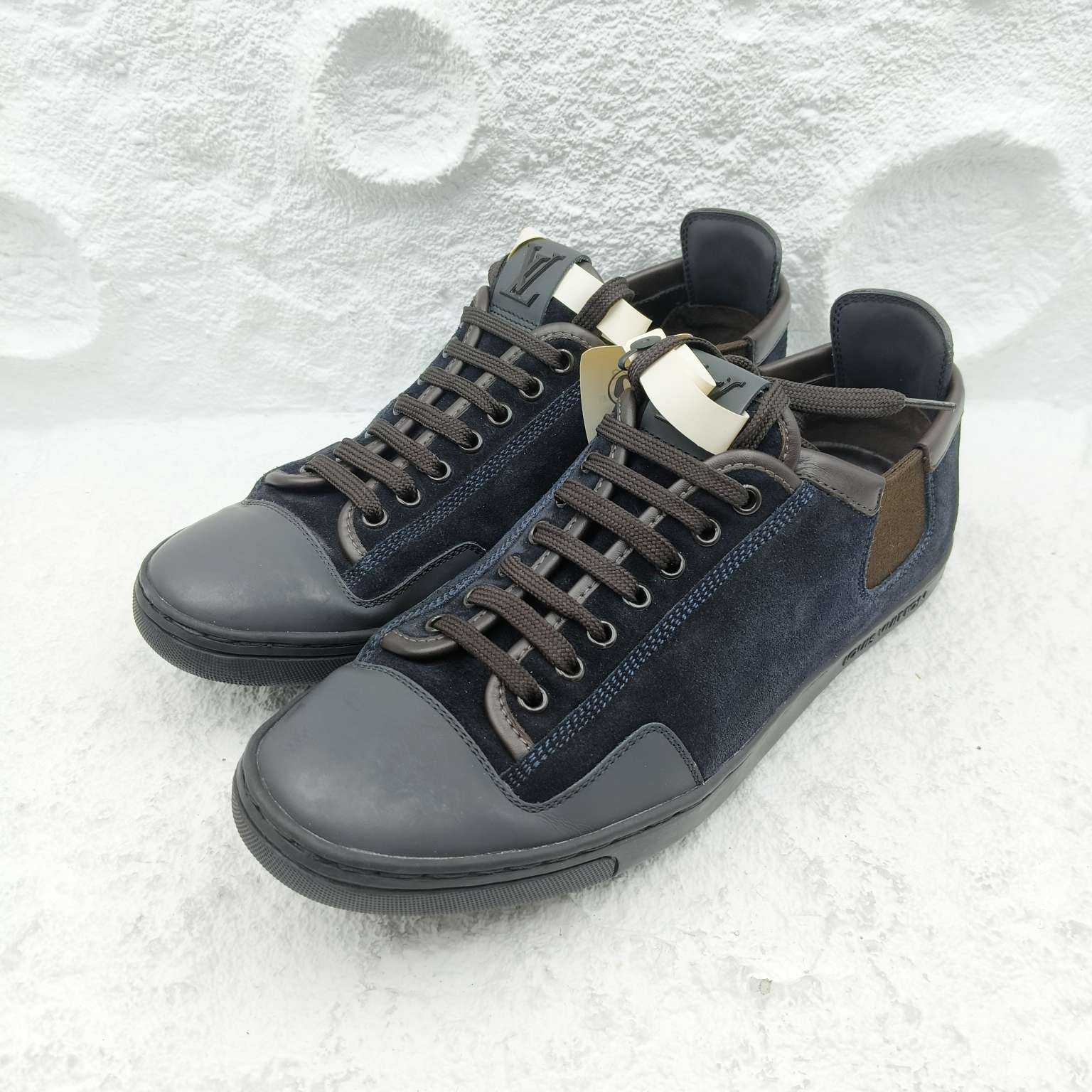99新 LouisVuitton/路易威登 5码/39码/黑棕麂皮休闲板鞋