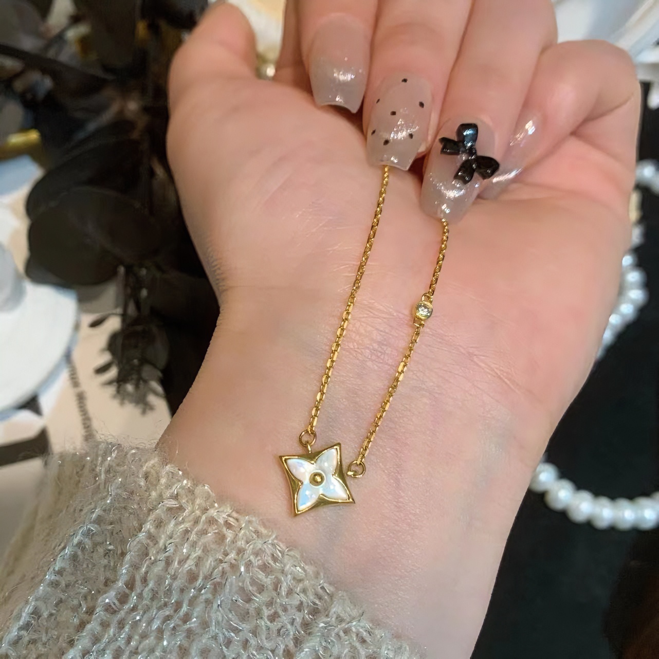 足金999 黄金5G工艺 经典老花项链