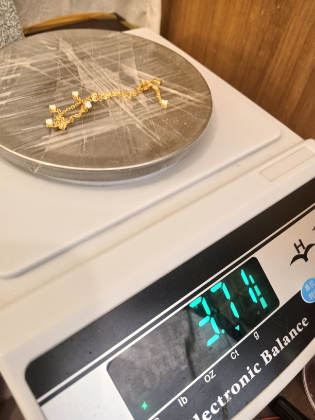 足金精品莫桑手链