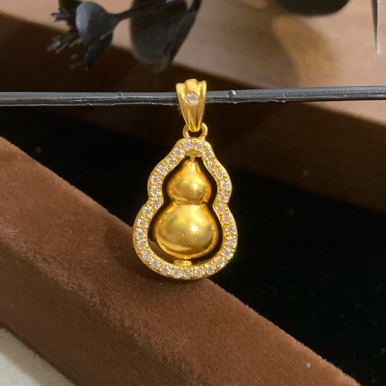 足金999 黄金5G工艺  福禄莫桑吊坠
