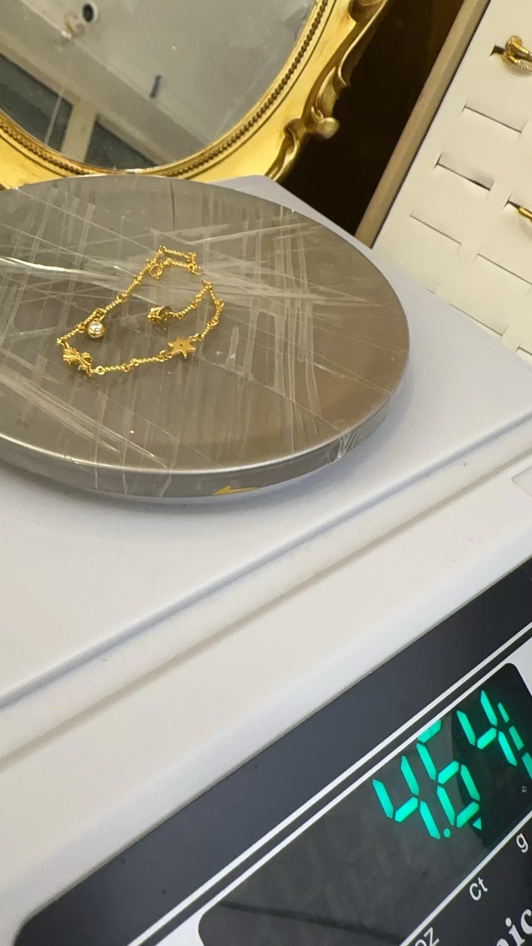 足金莫桑精品手链