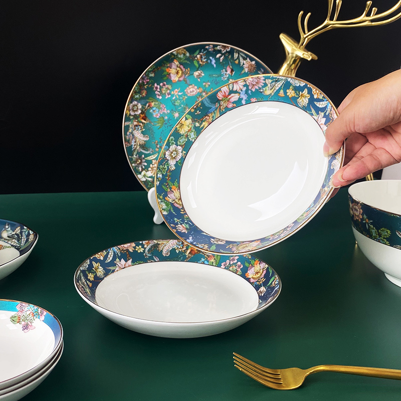 绿野仙踪高端骨瓷8英寸饭盘拍一发二