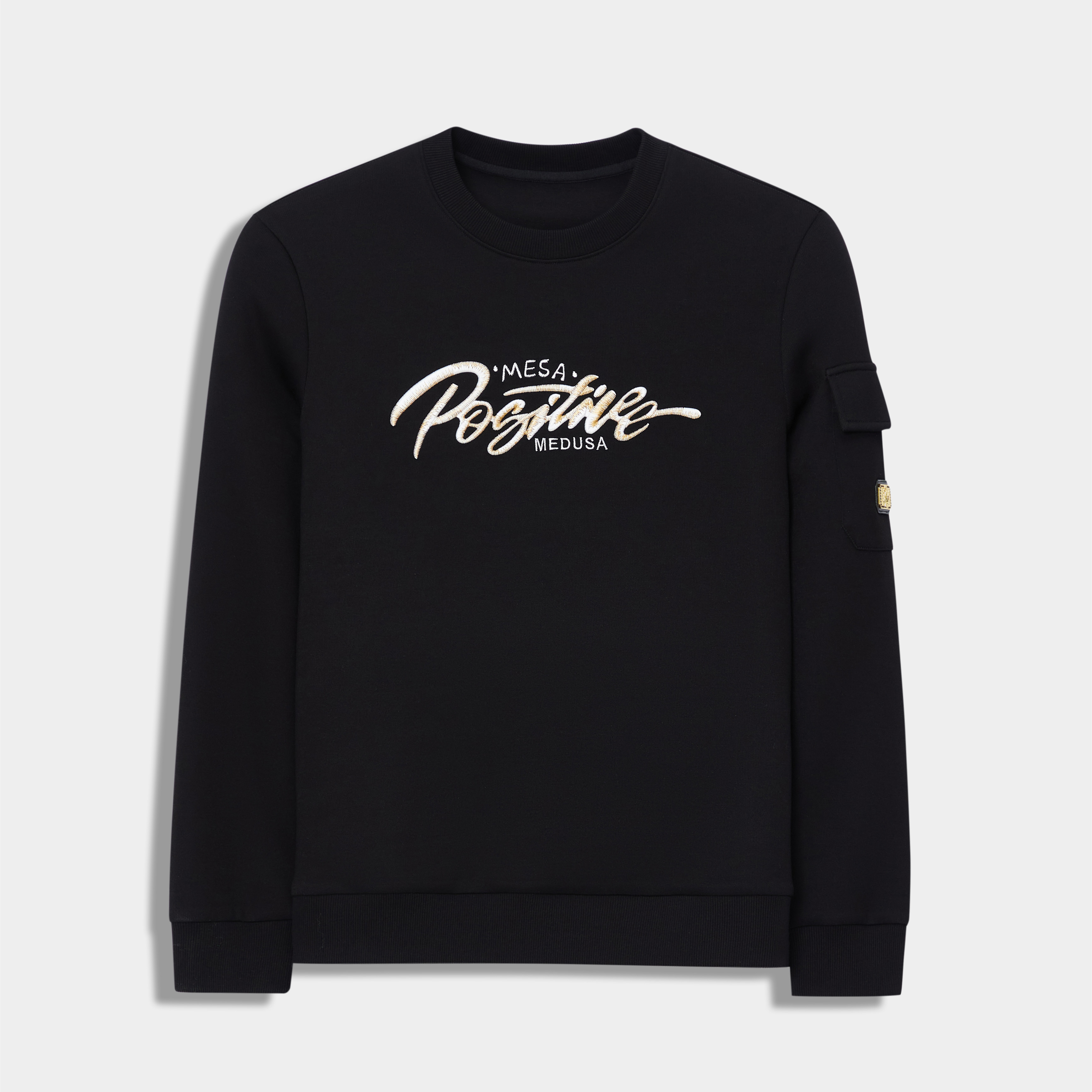 MeduSa/美杜莎新款卫衣2024秋冬男士时尚刺绣圆领长袖上衣24823