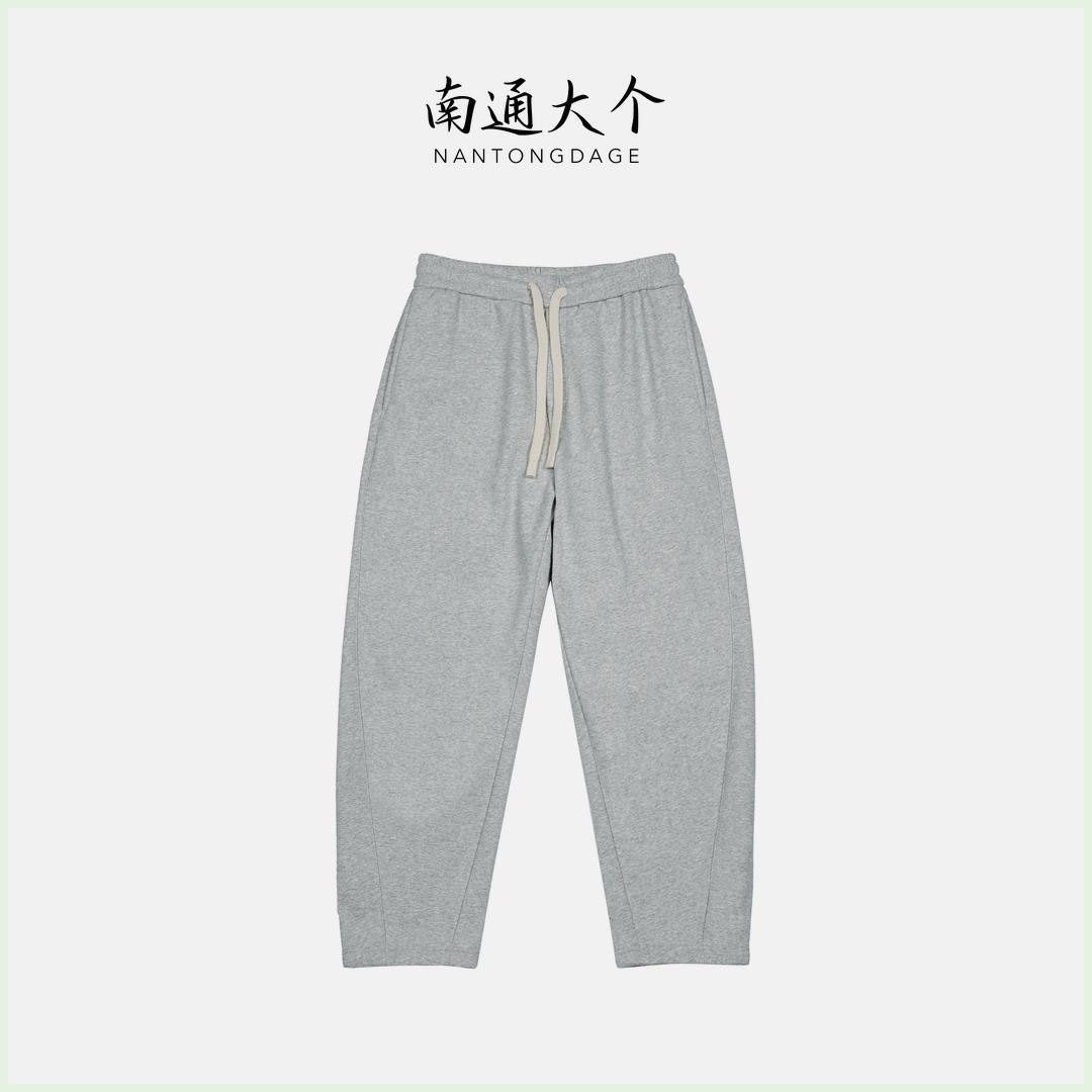 男士百搭宽松卫裤直筒裤子纯色冬季休闲裤新款2023中老年大码豹纹