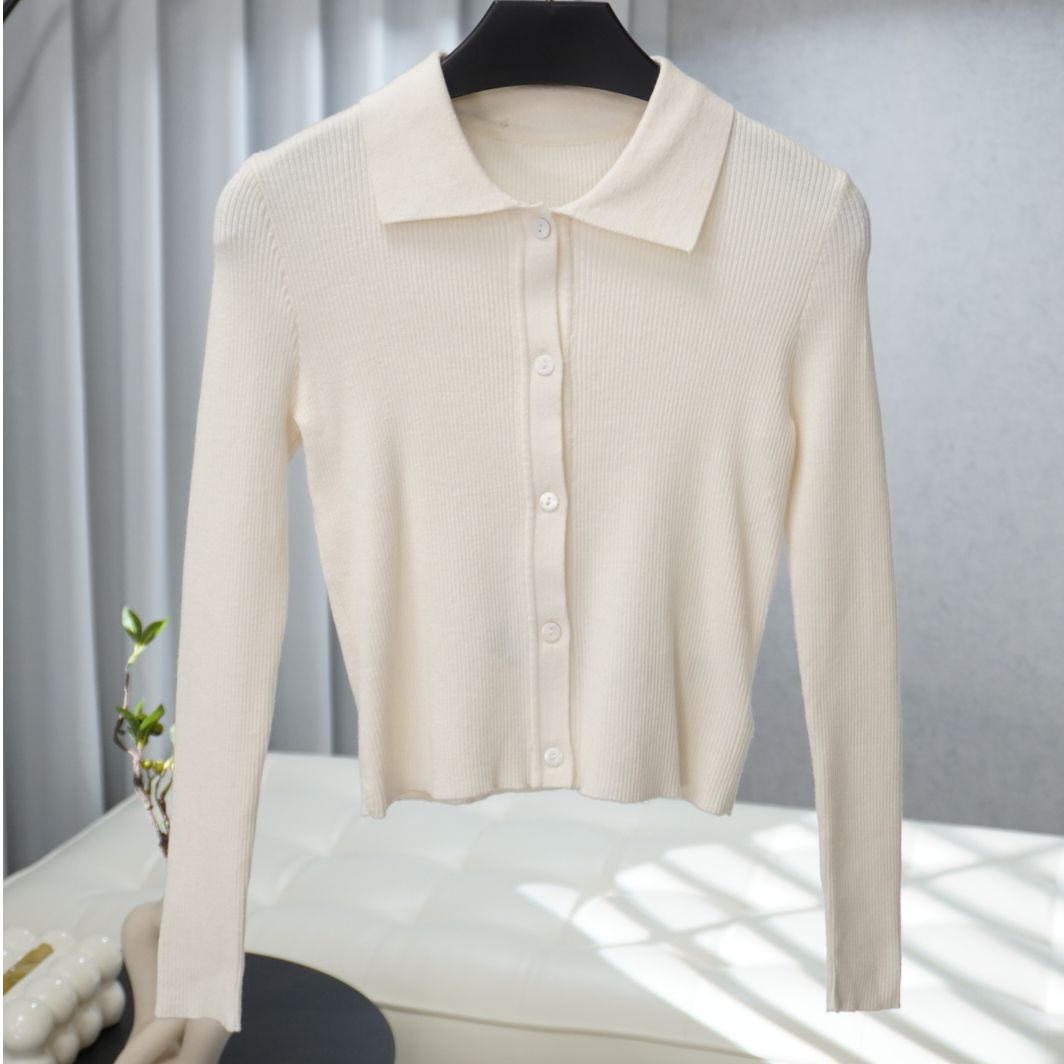 麦系列  Y107   女装时尚撤柜小香针织开衫本白B229610088000S