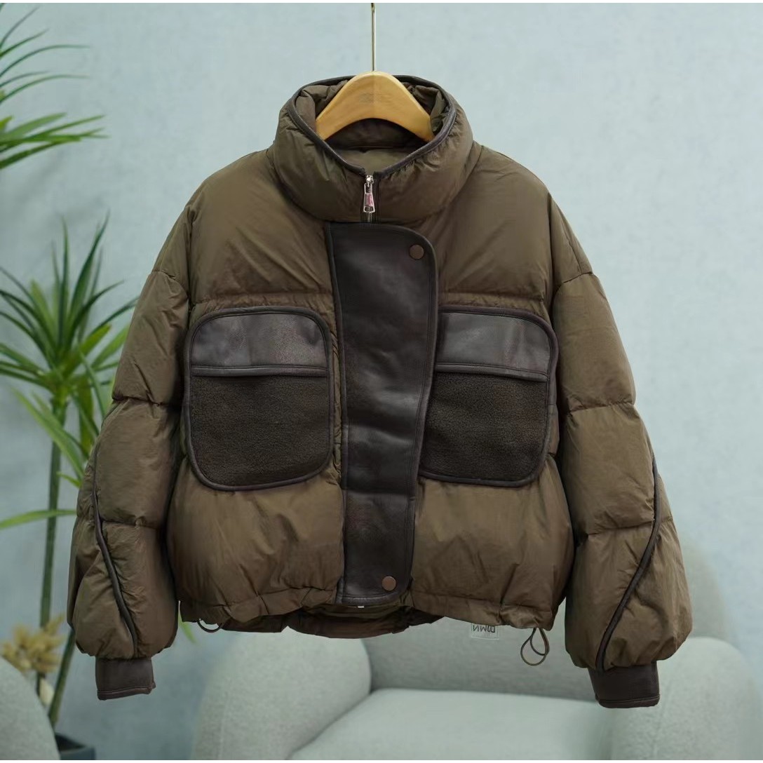 高定系列   E375   女装简约时尚羽绒服咖色2310552