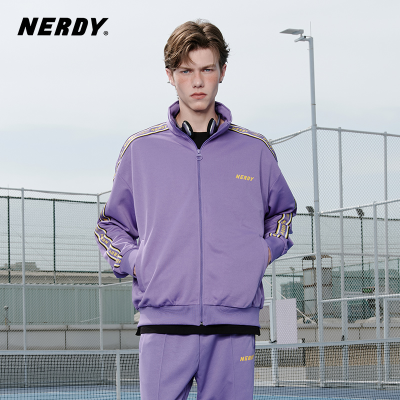 NERDY城市限定时尚串标套装运动服开衫休闲