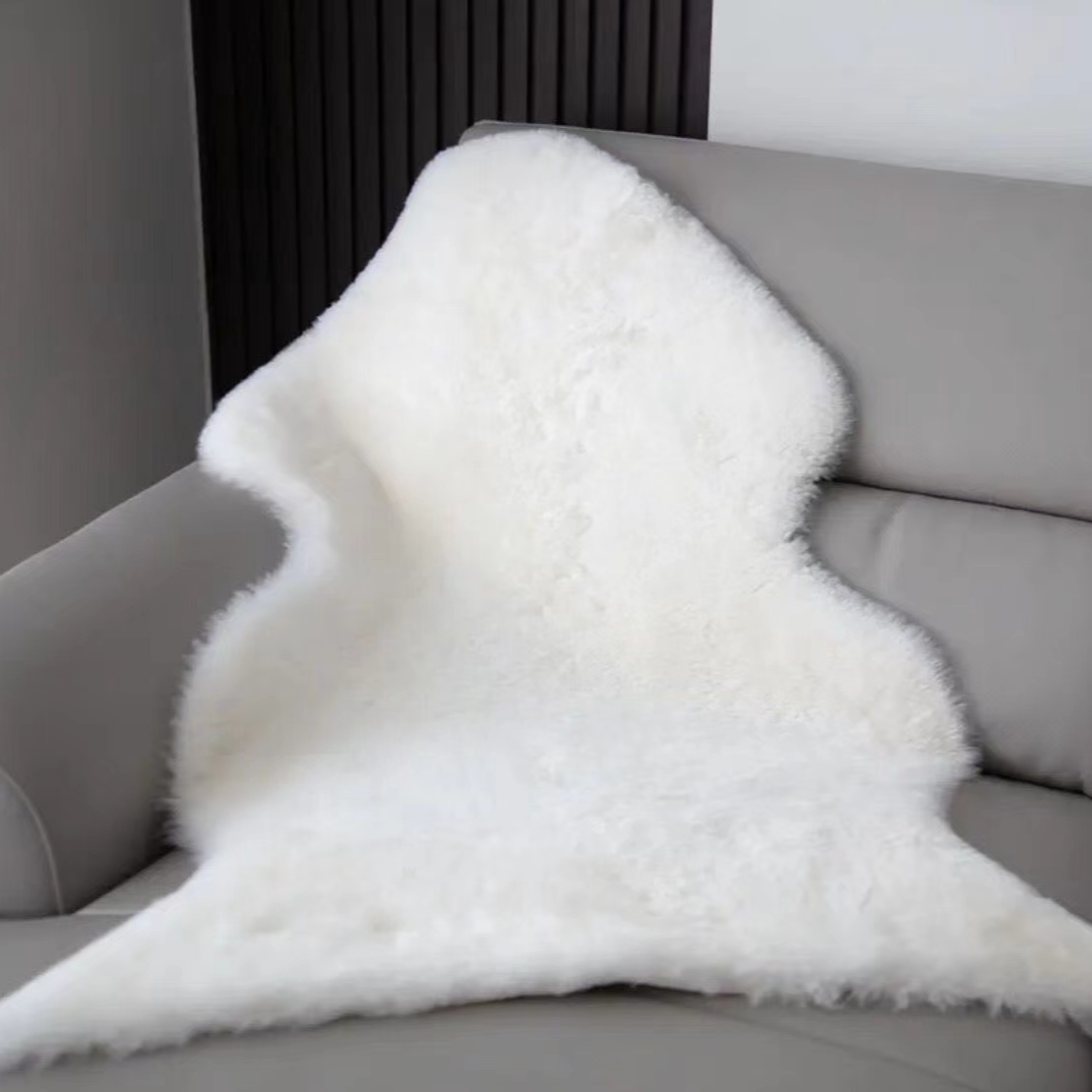 羊剪绒整张卧室阳台可爱羊皮沙发垫地毯坐垫加厚长毛绒垫子羊毛毯