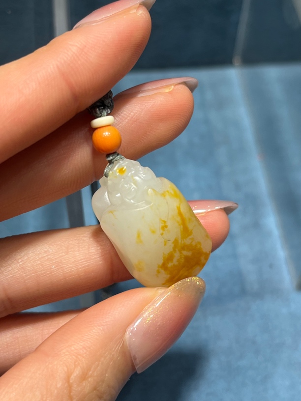 【一鸣玉雕】小龙龟红皮白肉精品新疆和田玉新年礼物和田玉直播