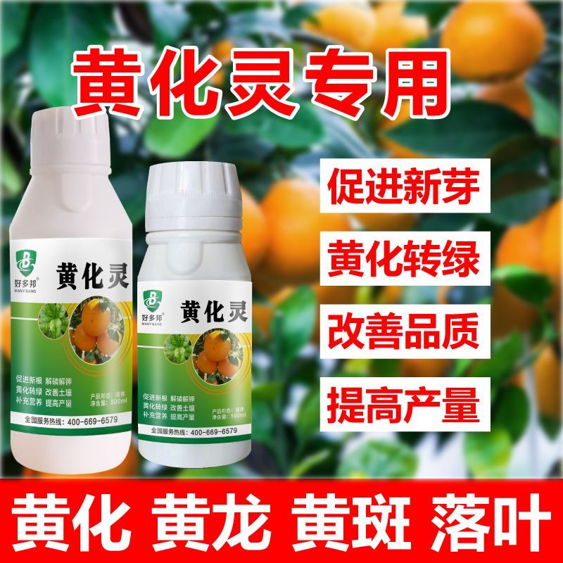 黄化灵专用柑橘沙糖桔沃柑产品枯黄一喷绿预防果树黄龙水溶肥料