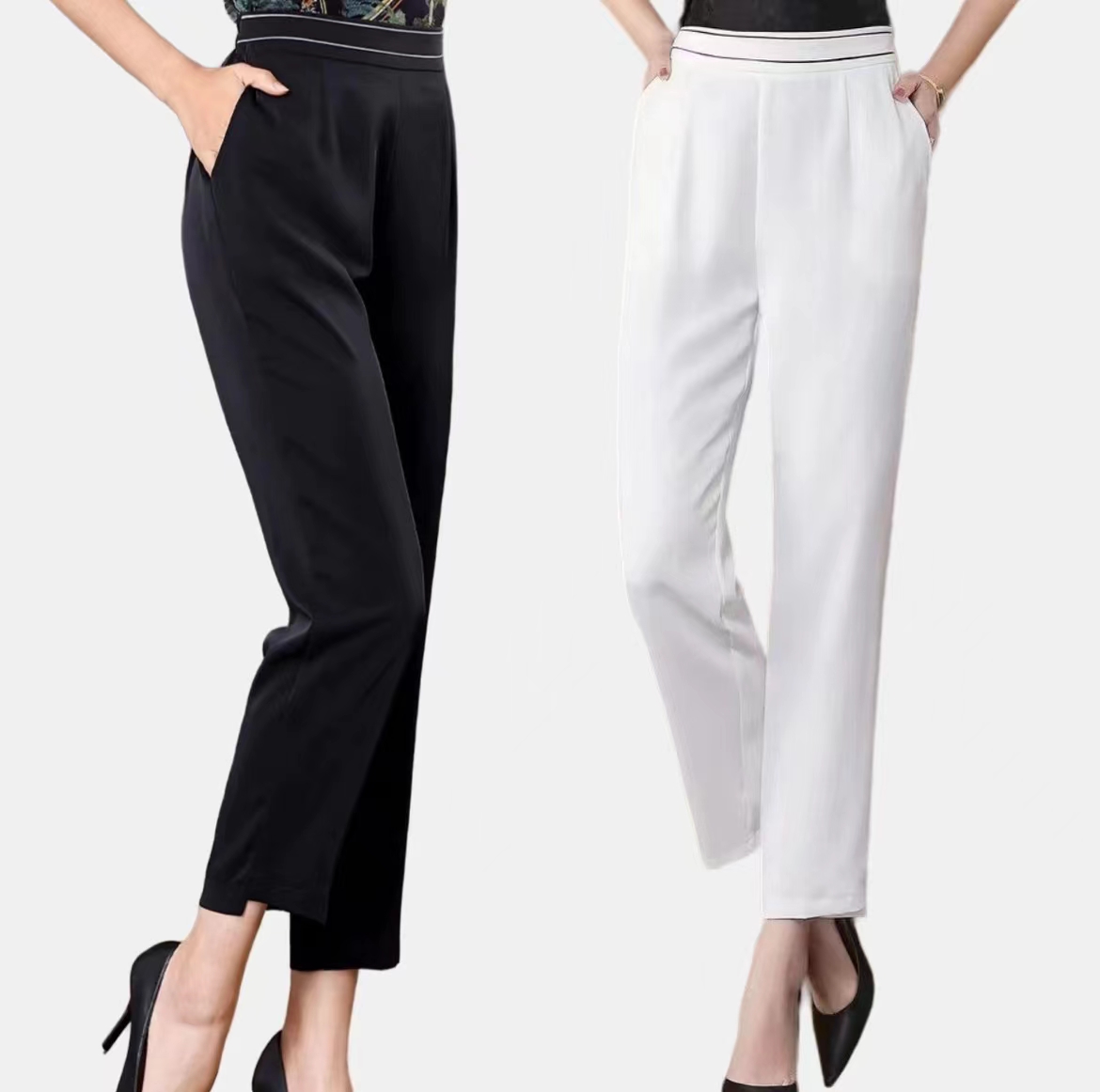 夏季新款显瘦休闲九分小脚裤