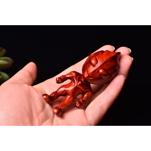 高油高密血檀木精工雕刻奥特曼玩具手把件手把玩