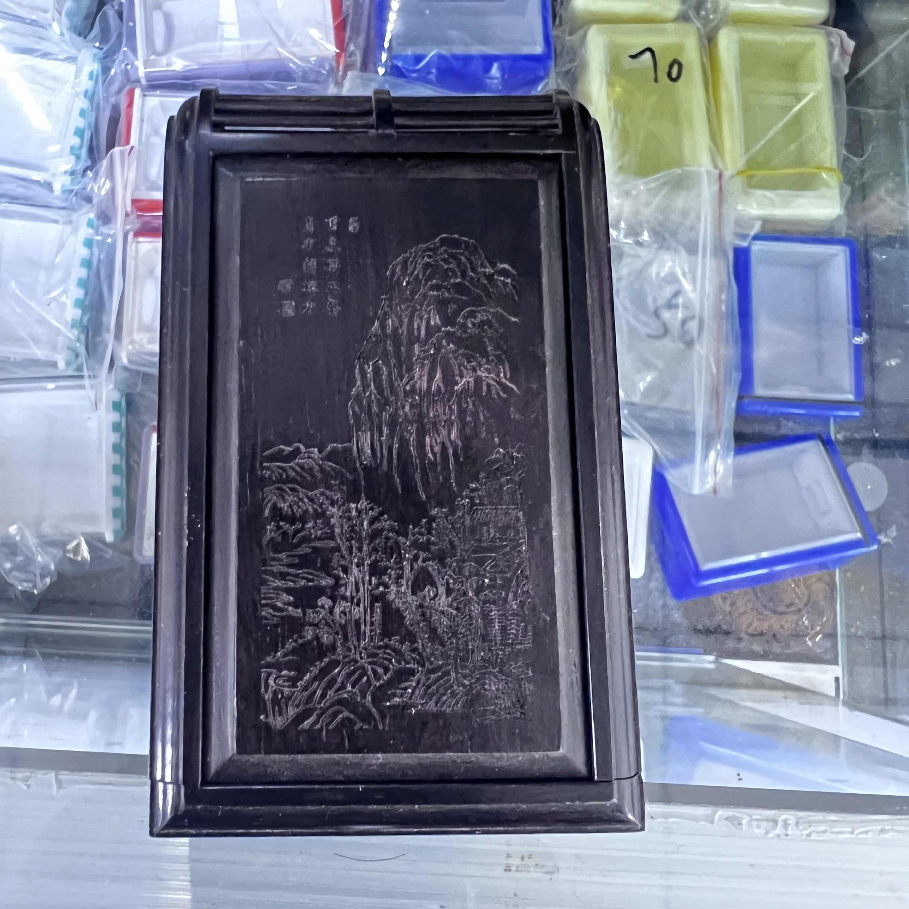 老年份张圣林乌木蛉子金钟盒