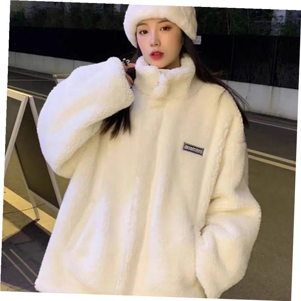 波斯羽绒服双11特卖加绒加厚羊羔绒外套女2023新款冬季设计感学
