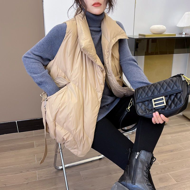 真保暖大牌剪标羽绒马甲女2023新款爆款秋冬90大版宽松马夹