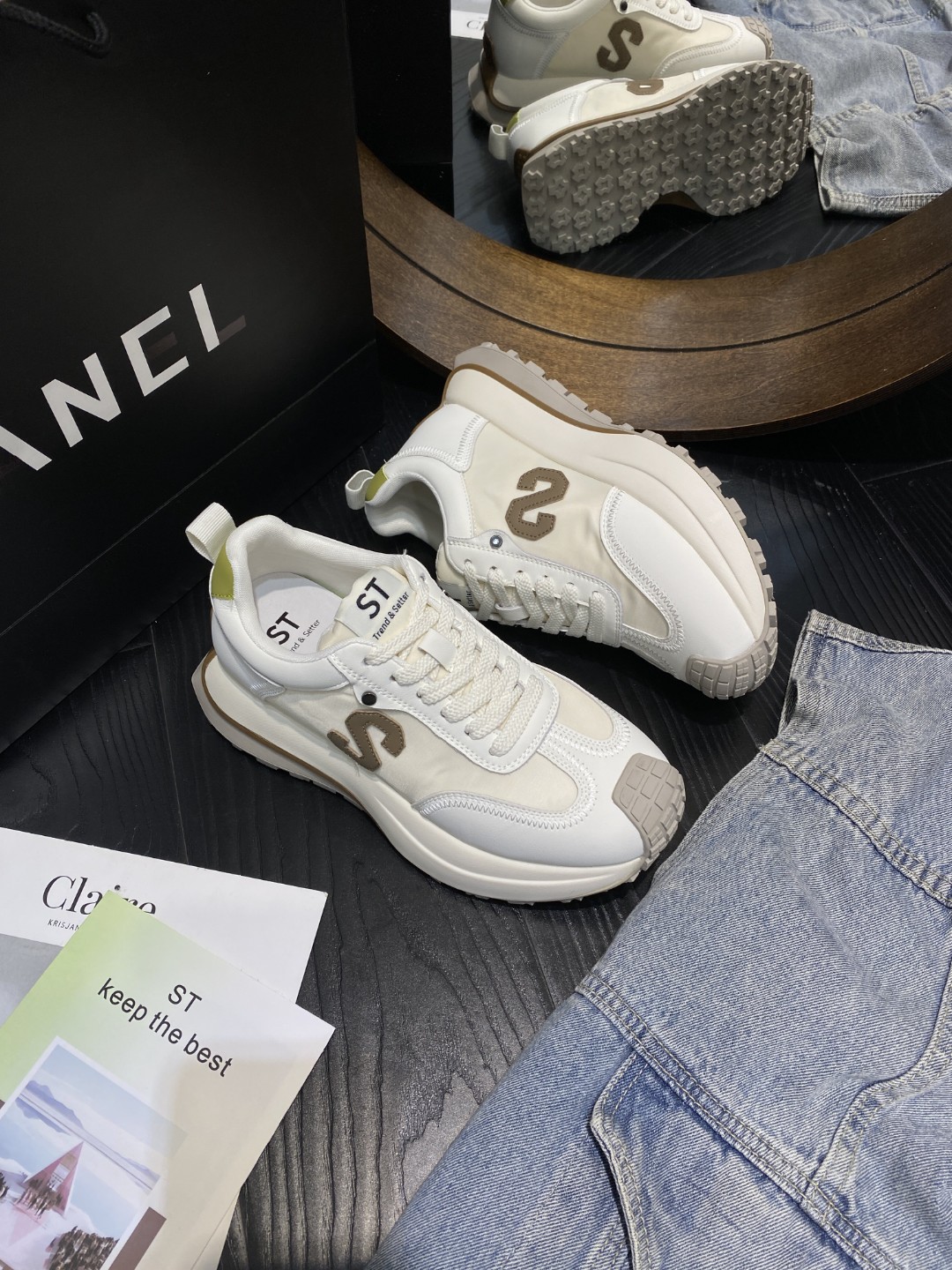 2406188 【ST】 繁花  时尚百搭休闲阿甘鞋