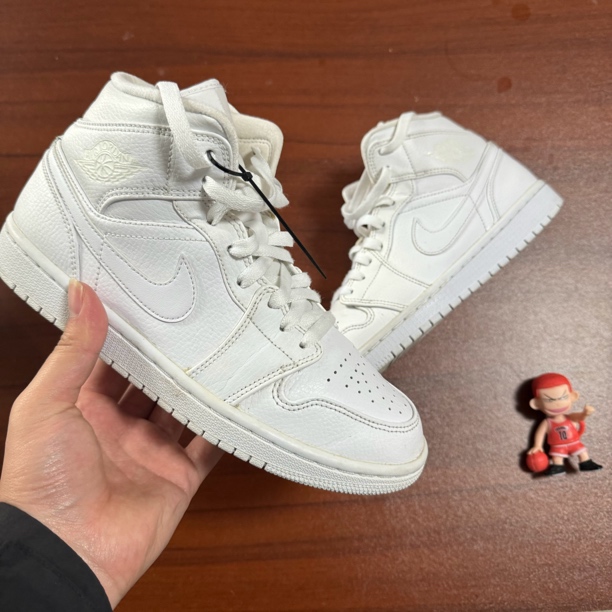 95新 AIR JORDAN aj1/纯白/白色高帮/40码/购买许知详情页