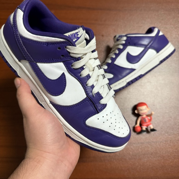 90新 NIKE/耐克 dunk/白紫/40.5码/二手商品包正品已洗护消毒