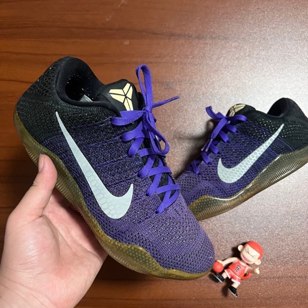 90新 NIKE/耐克 Nike/zk11黑紫/原盒/40.5码/篮球鞋/鞋帮磨损