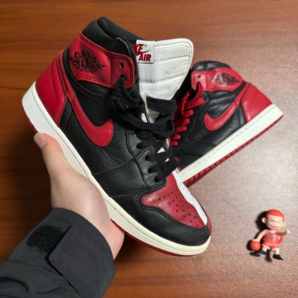 99新 AIR JORDAN aj1/阴阳/42.5码/男鞋红色/高帮/购买许看详情页