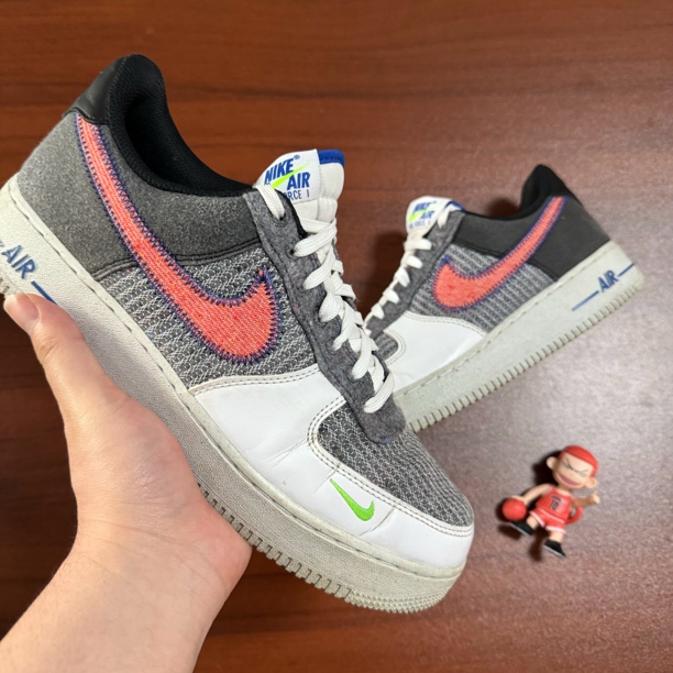 95新 AIR JORDAN af1/空军/灰黑/低帮/板鞋/男鞋/44.5码/