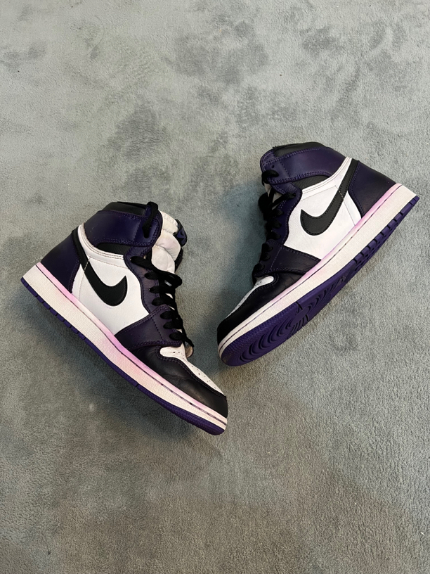 95新 AIR JORDAN aj1白紫42.5码高帮