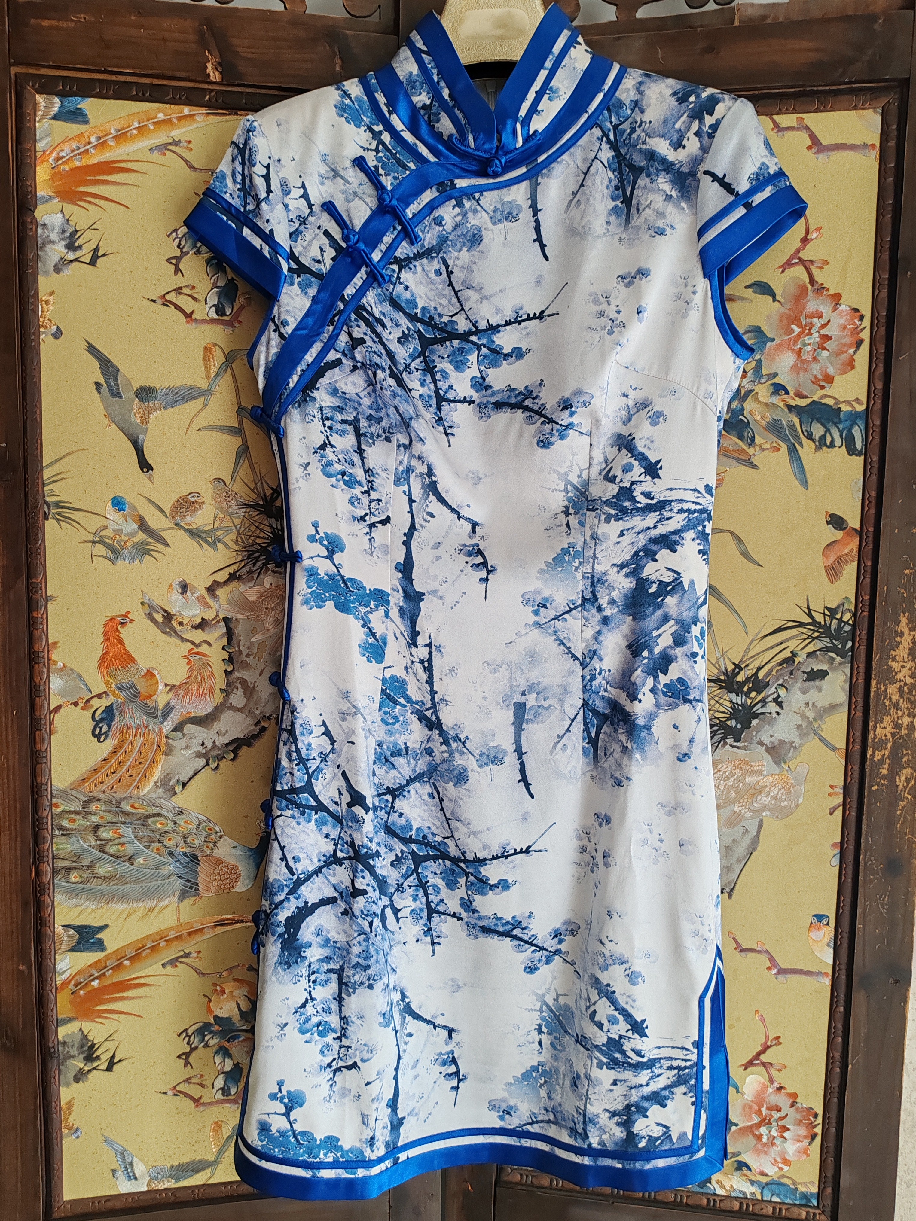 中国风旗袍桑蚕丝气质夏季复古时尚