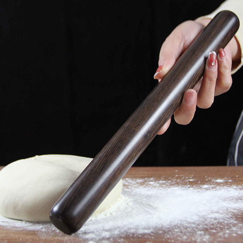 树妮【自营】紫光檀老式擀面杖通直 擀面杖包饺子家用商用赶面神器