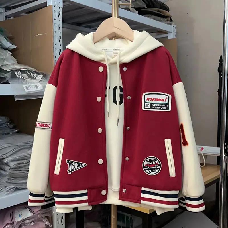 2023秋冬季新款男童棒球服外套学生中大童夹克衫棒球服上衣潮