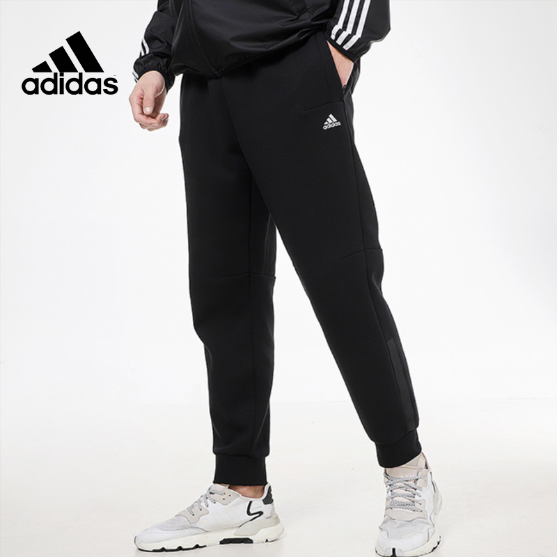Adidas阿迪达斯男子针织长裤跑步运动秋季舒适保暖束脚束脚休闲裤