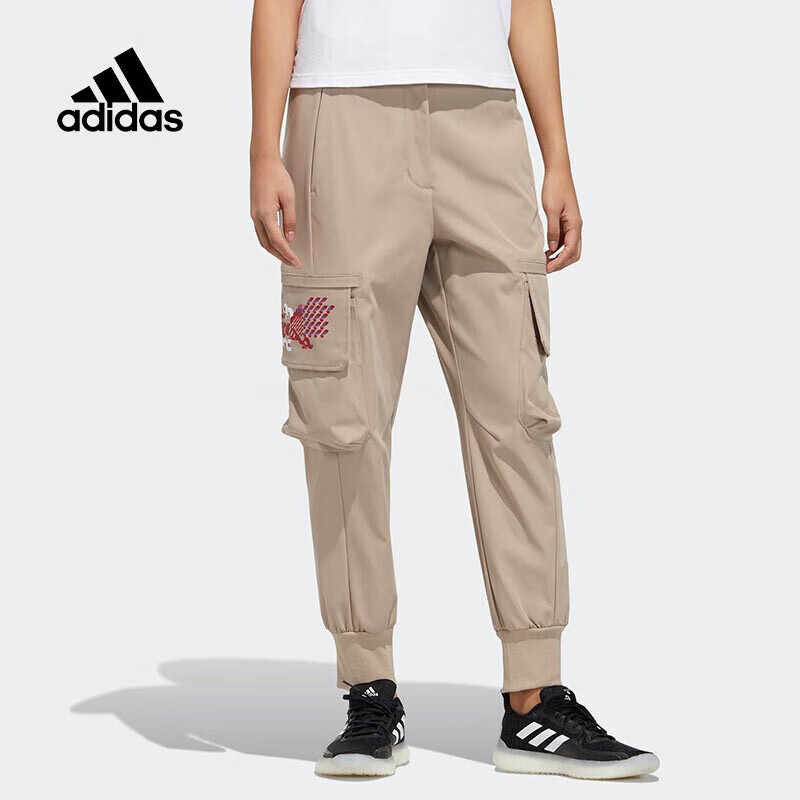 Adidas阿迪达斯女裤运动裤春秋季新款跑步训练健身透气休闲长裤子
