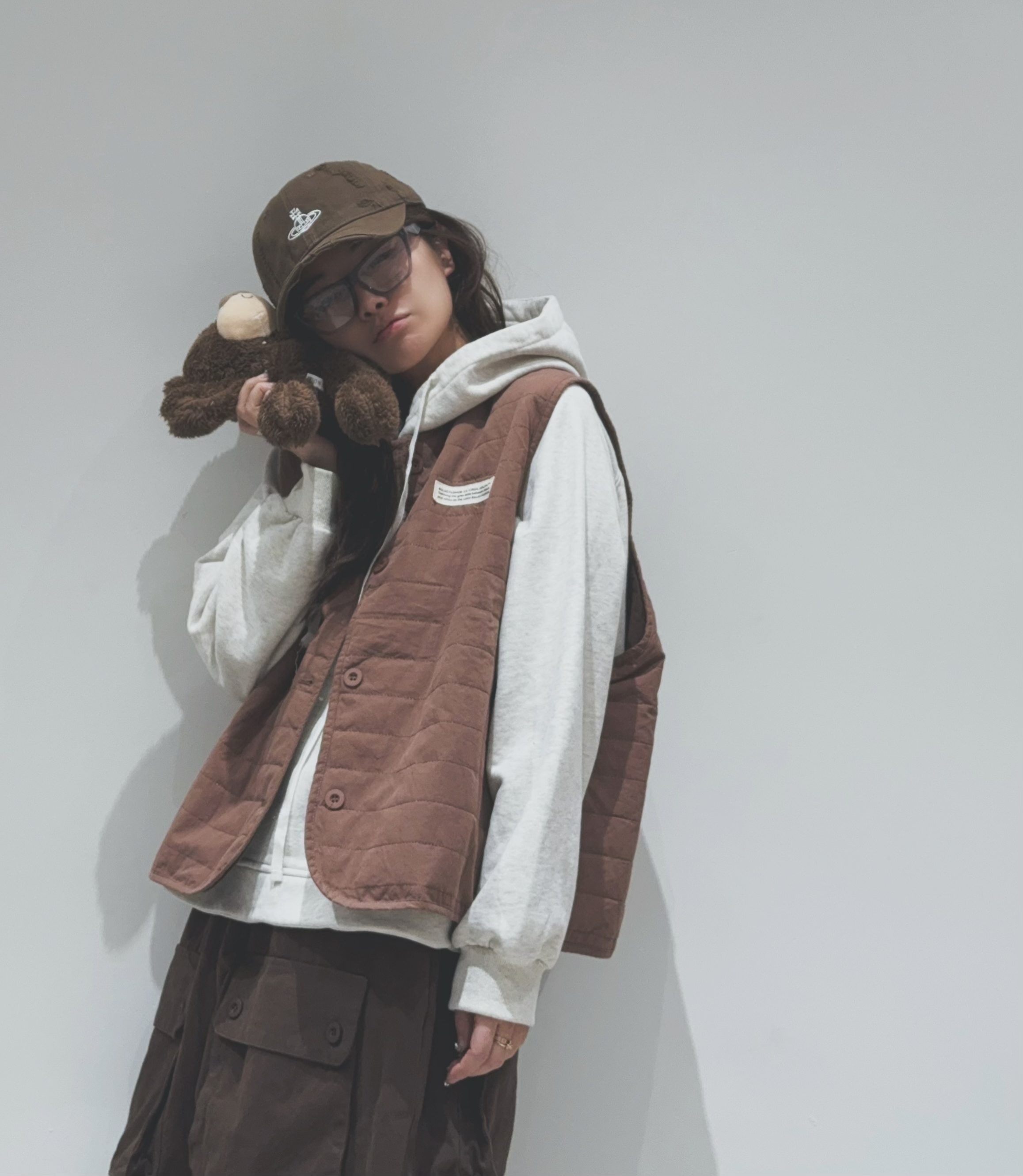 夏小朵 两色机场马甲 时尚休闲潮流复古保暖宽松马甲