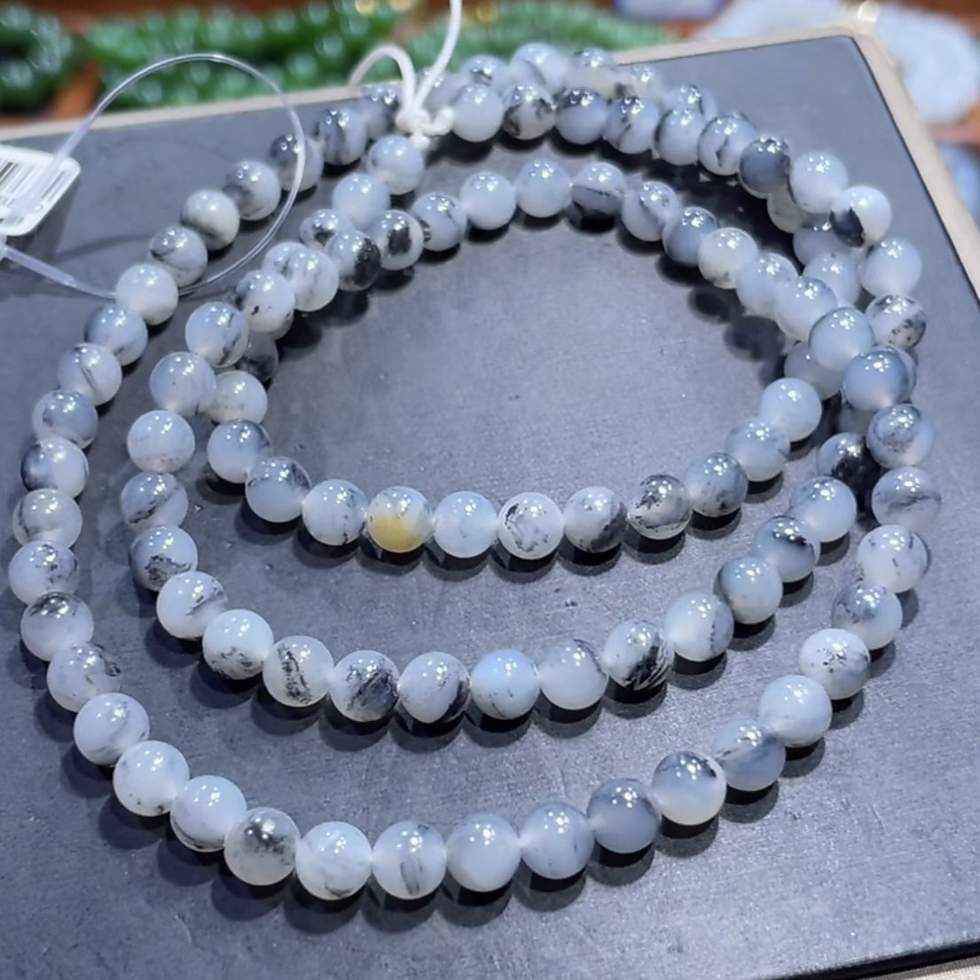 收藏级！和田玉新疆青花籽项链多圈手串6mm（108颗）