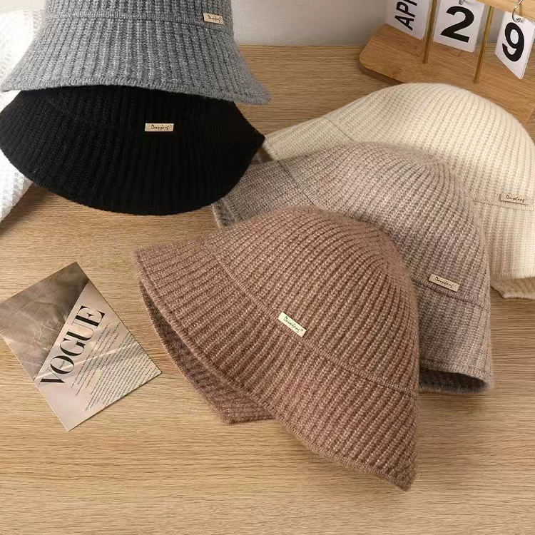 【ZM纵美】秋冬新款针织简约开叉渔夫帽子230001（1-5天内发货）