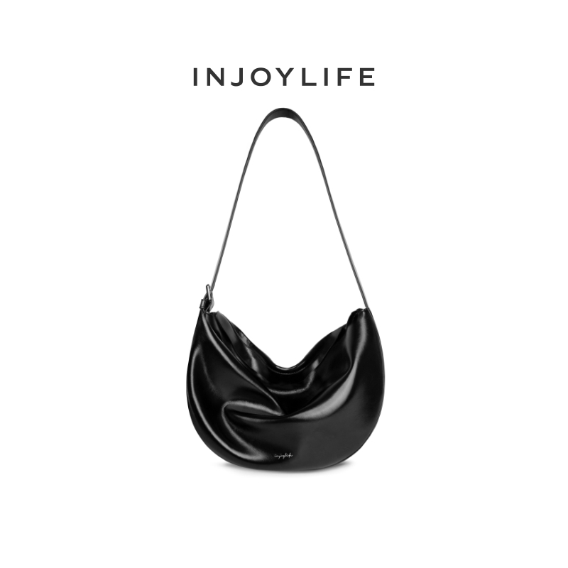 【香蕉船包】INJOYLIFE慵懒琥珀流光包包大容量软斜挎托特包单肩包