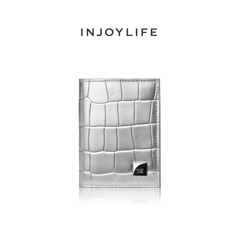 INJOYLIFE钱包时尚鳄鱼纹短款钱夹小皮夹女士送女友闺蜜真皮便携