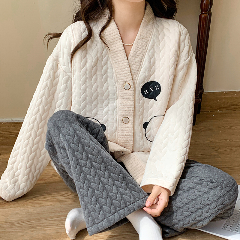 空气棉月子服套装春秋款夹棉秋冬孕妇睡衣产妇纯棉哺乳喂奶家居服