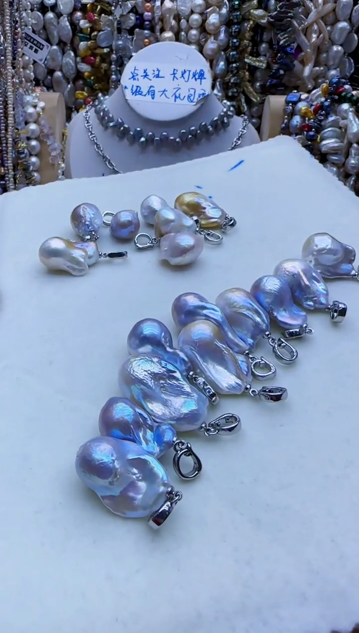 【闪购商品】淡水珍珠吊坠(不含链)钛钢*
