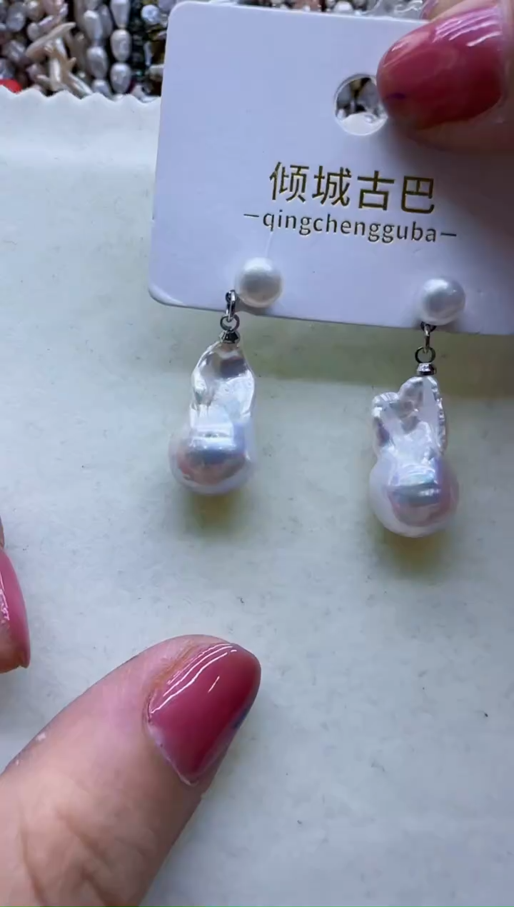 【闪购商品】淡水珍珠耳饰钛钢·