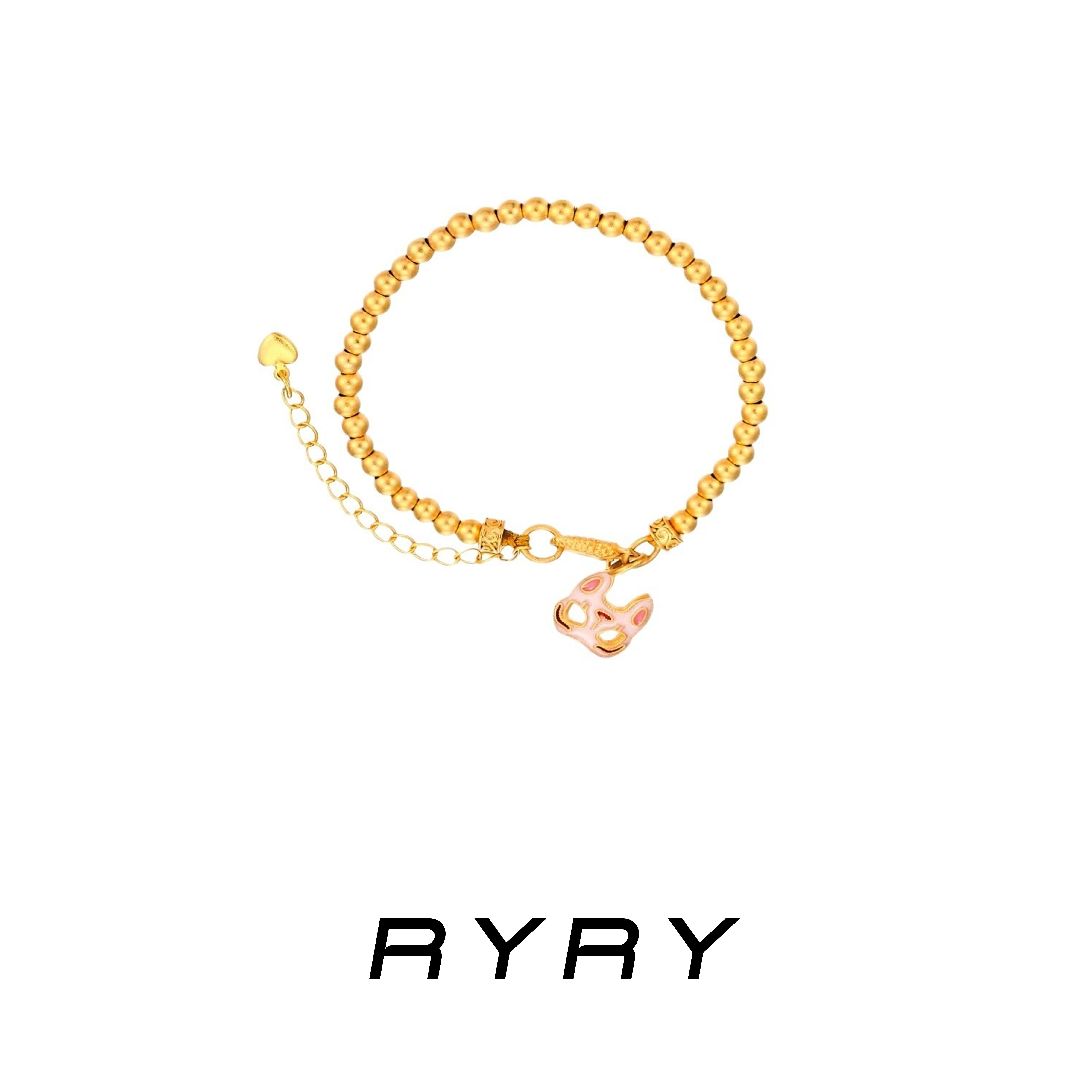 RYRY 铜合金项链 狐狸面具项链气质轻奢时尚可爱