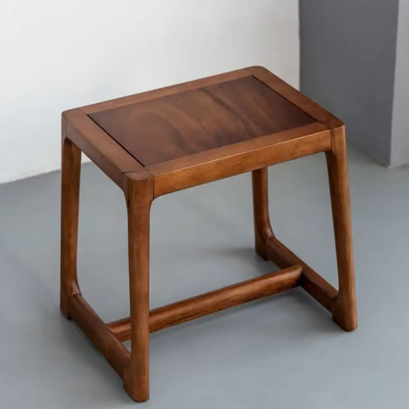 新中式初心凳南美胡桃木全实木凳子轻奢客厅家用简约禅意小凳方几